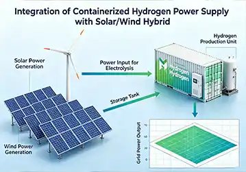 Integrating Containerized Hydrogen Power Supply with Solar/Wind Hybrid